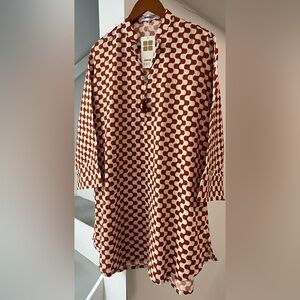 Pakistani two piece printed baggy shirt and trouser.